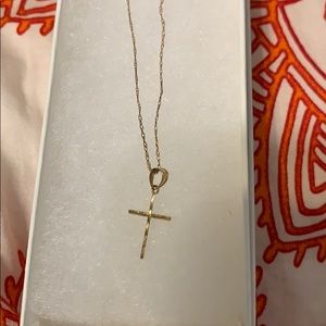 Gold cross necklace